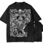 Attack On Titan Acid Wash Anime Shingeki No Kyojin Tee