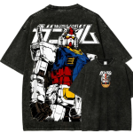 Gundam Sunrise Anime Unisex Washed T-Shirt – Mobile Suit Gundam Vintage Graphic Tee