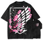 Attack On Titan Anime Shirt – Vintage Washed Graphic Streetwear Tee
