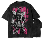 Gundam Mecha Anime Washed T-Shirt – Japanese Robot Graphic Vintage Tee