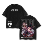 Choso Jujutsu Kaisen Anime Vintage Washed Heavy Cotton Oversized Manga Graphic Tee Blood Manipulation Art