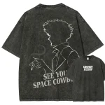 Cowboy Bebop Swordfish II Acid Wash Shirt 90s Vintage Anime Aesthetic Tee