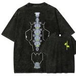 Cyberpunk Edgerunners Sandevistan Anime Vintage Washed Tee Oversize Anime Streetwear