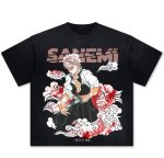 Demon Slayer Kimetsu No Yaiba Anime Manga Vintage Graphic Washed T-Shirt