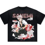 Demon Slayer Kimetsu No Yaiba Anime Manga Vintage Graphic Washed T-Shirt