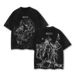 Fern Frieren Beyond Journey’s End Anime Double Printed Vintage Washed Oversized Anime T-Shirt Graphic Tee