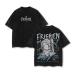 Frieren Beyond Journey’s End Beyond Eternity Vintage Washed Oversized Heavyweight Anime T-Shirt