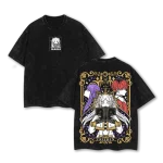 Frieren Fern Stark Beyond Journey’s End Anime Vintage Washed Oversized Anime Graphic T-Shirt