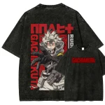 Gachiakuta Rudo Anime Fighter Vintage Washed Oversized T-Shirt