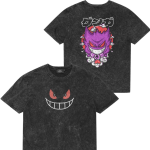 Gengar Pokemon Vintage Retro Graphic Japanese Streetwear Anime Washed T-Shirt