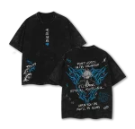 Gojo Satoru I’m The Strongest Quote Jujutsu Kaisen Anime Vintage Washed Oversized T-Shirt Graphic Tee