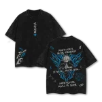 Gojo Satoru I’m The Strongest Quote Jujutsu Kaisen Anime Vintage Washed Oversized T-Shirt Graphic Tee