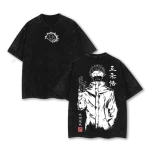 Gojo Satoru Jujutsu Kaisen Execution Shibuya Incident Compilation Vintage Washed Oversized Anime T-Shirt