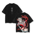 Gojo Satoru Jujutsu Kaisen Execution Shibuya Incident Culling Game Prelude Vintage Washed Oversized Anime T-Shirt