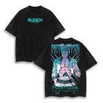 Grimmjow Jaegerjaquez Pantera Form Bleach Anime Oversized Vintage Washed T-Shirt Arrancar Espada 6 Manga Tee