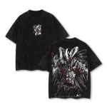 Ichigo Hollow Mask Bleach Anime Vintage Washed Hoodie Soul Reaper Manga Graphic Oversized Streetwear