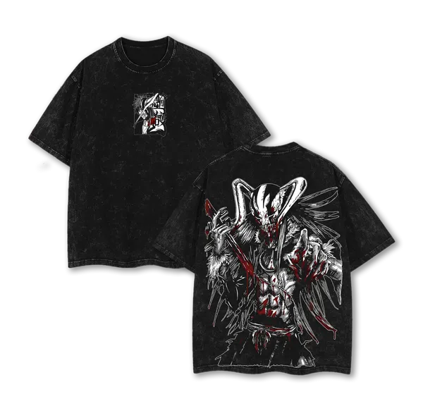 Ichigo-Hollow-Mask-Bleach-Anime-Vintage-Washed-Hoodie-Soul-Reaper-Manga-Graphic-Oversized-Streetwear Ichigo Hollow Mask Bleach Anime Vintage Washed Hoodie Soul Reaper Manga Graphic Oversized Streetwear - Image 1