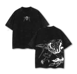 Ichigo Kurosaki Bleach Anime Vintage Washed T-Shirt Soul Reaper Manga Graphic Tee Oversized Streetwear