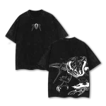 Ichigo Kurosaki Bleach Anime Vintage Washed T-Shirt Soul Reaper Manga Graphic Tee Oversized Streetwear