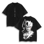 Ichigo Kurosaki Hollow Form Bleach Anime Vintage Washed T-Shirt Hollow Mask Manga Graphic Tee Oversized