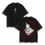 Igris Bloodred Sung Jin Woo Solo Leveling Shadow Army Vintage Washed Oversized Anime T-Shirt Graphic Tee