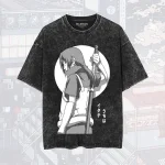 Itachi Uchiha Naruto Shippuden Vintage Washed Oversized Anime Manga Graphic T-Shirt