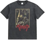 Japanese Manga Dark Aesthetic Vintage Washed Oversized Anime Streetwear Graphic T-Shirt