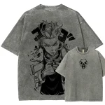 Japanese Manga Style Anime Graphic Vintage Washed Tee