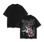 Jiraiya Naruto Anime Vintage Washed Oversized T-Shirt Legendary Sannin Toad Sage Graphic Tee