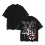 Jiraiya Naruto Anime Vintage Washed Oversized T-Shirt Legendary Sannin Toad Sage Graphic Tee