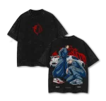 Jujutsu Kaisen Anime Gojo Satoru Geto Suguru Retro Vintage Washed Oversized Manga Graphic T-Shirt