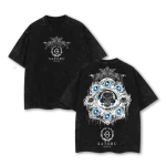 Jujutsu Kaisen Anime Gojo Satoru Six Eyes Domain Expansion Infinite Void Vintage Washed Oversized T-Shirt