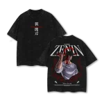 Jujutsu Kaisen Anime Toji Fushiguro Heavenly Restriction Zenin Clan Vintage Washed Oversized Manga Graphic T-Shirt