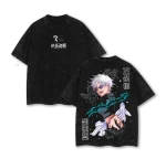 Jujutsu Kaisen Gojo Satoru And Suguru Geto Duality Double Printed Vintage Washed Anime Manga Graphic Tee