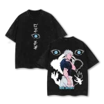 Jujutsu Kaisen Gojo Satoru I’m Alone Double Printed Vintage Washed Oversized Anime Manga Graphic Tee