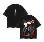 Jujutsu Kaisen Toji Fushiguro Sorcerer Killer Form Vintage Washed Oversized Anime Manga Graphic T-Shirt