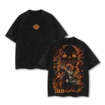 Kenpachi Zaraki Bleach Thousand Year Blood War Vintage Washed Oversized T-Shirt Gotei 13 Captain Anime Manga Graphic Tee