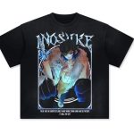 Kimetsu No Yaiba Anime Manga Vintage Graphic Streetwear Washed T-Shirt