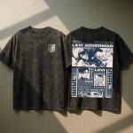 Levi Ackerman Attack On Titan Anime Vintage Washed T-Shirt Japanese Anime Manga Graphic Tee Oversized