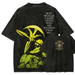 Lion Sin Escanor Pride Vintage Aesthetic Tee Heavyweight Washed Black Anime Shirt