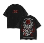 Mahoraga Eight Handled Sword Divergent Sila Divine General Jujutsu Kaisen Vintage Washed Oversized Anime T-Shirt