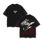 Megumi Fushiguro Divine Dogs Jujutsu Kaisen Anime Vintage Washed Oversized T-Shirt Ten Shadows Technique Graphic Tee