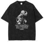 My Hero Academia Vintage Washed Oversized Anime Graphic T-Shirt