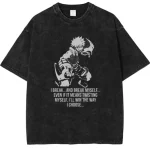 My Hero Academia Vintage Washed Oversized Anime Graphic T-Shirt
