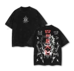 Naruto Anime Minato Namikaze Fourth Hokage Rasengan Father Of Naruto Vintage Washed Oversized Manga Graphic T-Shirt