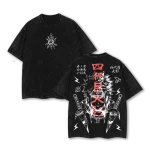 Naruto Anime Minato Namikaze Fourth Hokage Rasengan Father Of Naruto Vintage Washed Oversized Manga Graphic T-Shirt