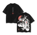 Naruto Kakashi Hatake Sharingan Ninja Vintage Washed Oversized Anime Manga Graphic T-Shirt