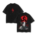 Naruto Obito Uchiha Tobi Akatsuki Masked Man Vintage Washed Oversized Anime Manga Graphic T-Shirt
