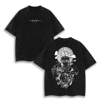 Naruto Pain Akatsuki Rinnegan Six Paths Vintage Washed Oversized Anime Manga Graphic T-Shirt