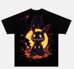 Pokemon Anime Fan Art Vintage Washed T-Shirt Graphic Tee